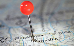 Karta på Brasilia